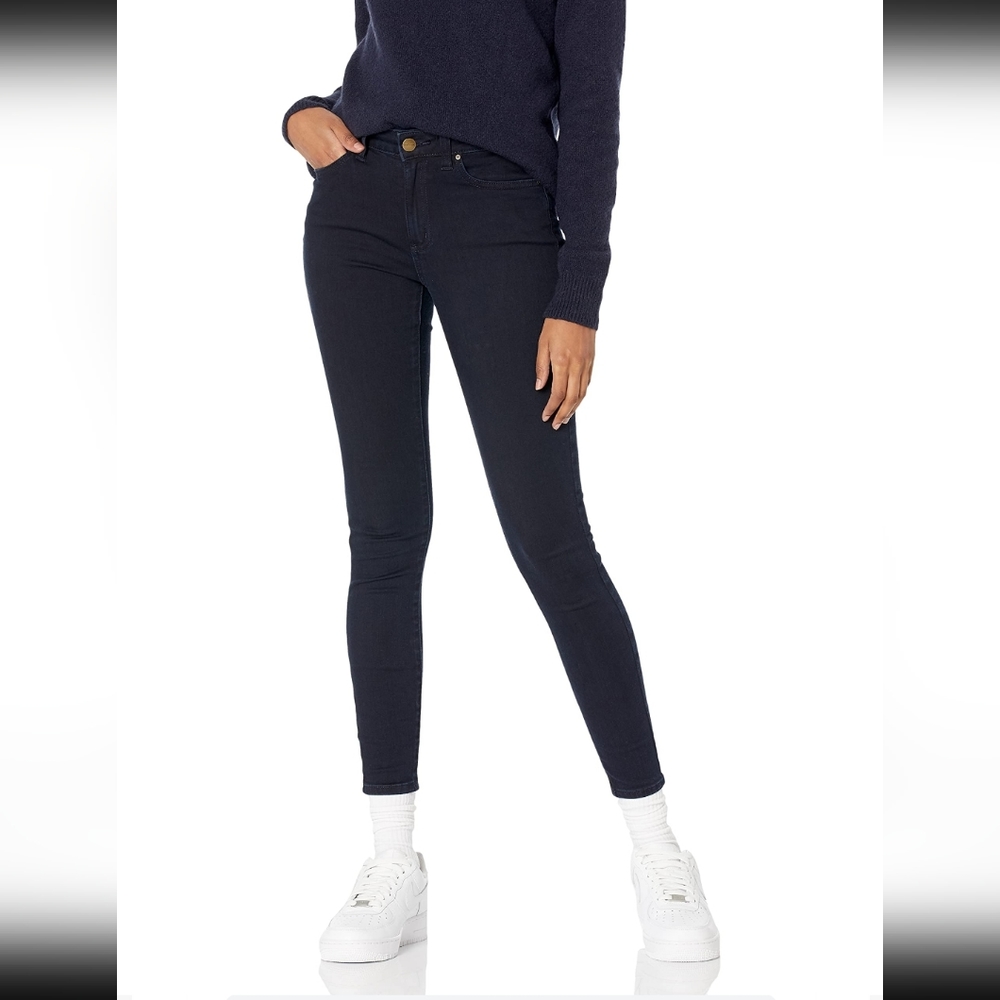 DAILY RITUAL | Extra Dark Wash Mid-Rise Skinny Jeans
